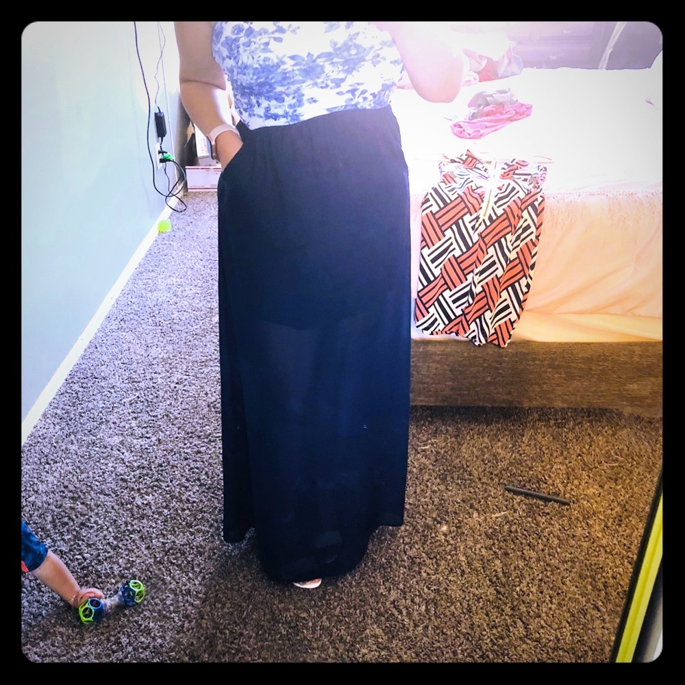 Strapless maxi dress
